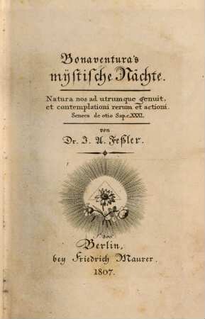 Bonaventura's mystische Nächte