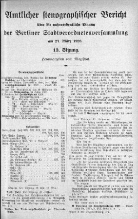 No. 13, 27. März 1928