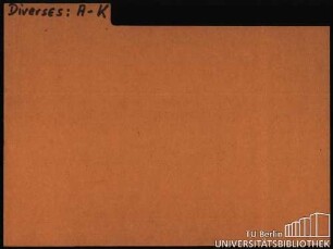 BOHNE: Diverses ANBAU.-KULT.