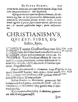 [21.] Christianismvs, Qvi Est: Fides, Dilectio, Spes.