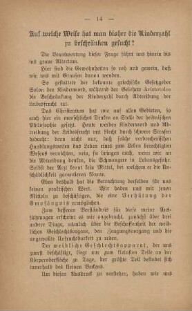 Auf welche Weise hat man bisher die Kinderzahl zu beschränken versucht?
