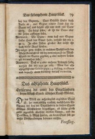 Das achtzehente Hauptstück