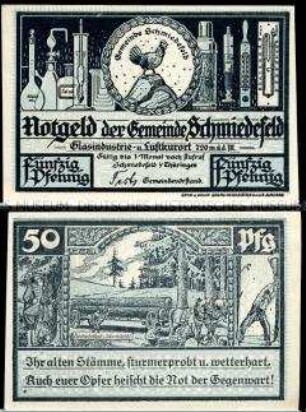 Schmiedefeld, Notgeldserie, 50 Pfennig