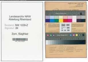 Entnazifizierung Siegfried Zorn , geb. 18.07.1916 (Wirtschaftspruefer)