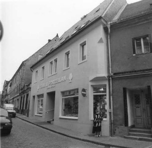 Bad Schandau, Poststraße 6. Wohnhaus mit Laden (1801/1815). Straßenansicht von Südosten