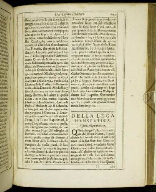 Della Lega Hanseatica, Historia piu particolare.