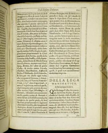 Della Lega Hanseatica, Historia piu particolare.