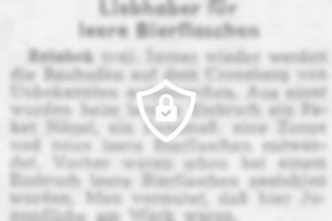 Liebhaber für leere Bierflaschen