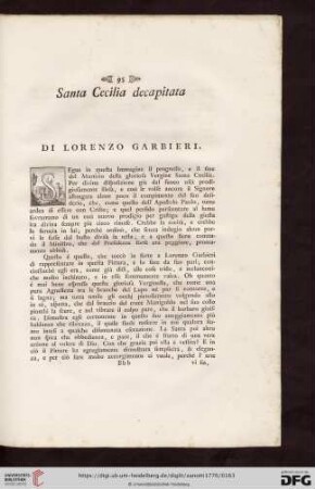 Santa Cecilia decapitata