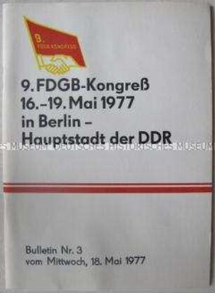 Dokumentation zum 9. FDGB-Kongreß