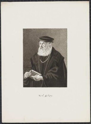 Icones Professorum Marpurgensium — Bildnis des Nicolaus Asclepius (gest. 1571)