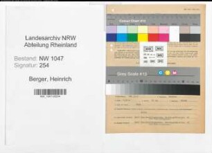 Entnazifizierung Heinrich Berger , geb. 28.06.1913 (Chemiefachwerker)