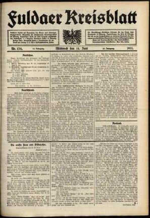 Ausgabe vom Mittwoch, den 14. Juni 1911.
