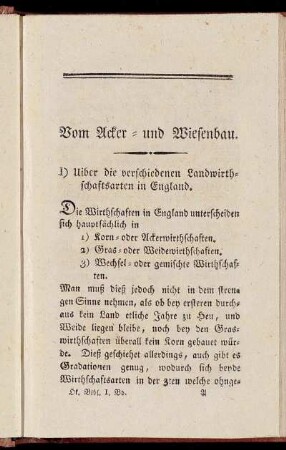 Vom Acker- und Wiesenbau.
