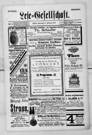 Lese-Gesellschaft. 1890-1894