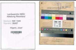 Entnazifizierung Josef Hilgers , geb. 03.07.1908 (Schlosser)