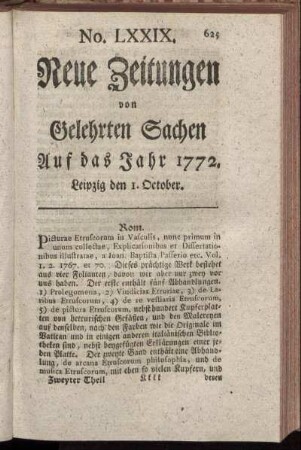 No. LXXIX. Leipzig den 1. October. - No. LXXXVII. Leipzig den 29. October.