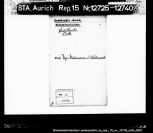 Wahnsinnigkeitserklärung der Tatje Hedemann, geb. Dirks, aus Westermarsch