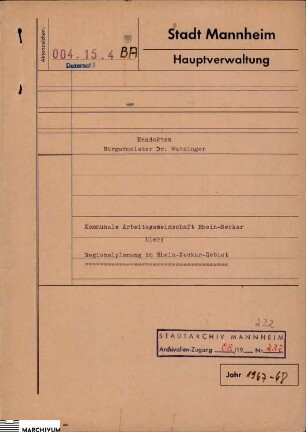 Kommunale Arbeitsgemeinschaft Rhein-Neckar