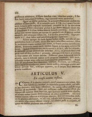 Articulus V. De causa motus reflexi.