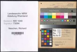 Entnazifizierung Richard Neschen , geb. 23.06.1901 (Kraftfahrer)