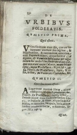De Urbibus Foederatis.