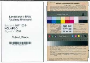 Entnazifizierung Simon Ruland , geb. 29.01.1909 (Kaufmaennischer Angestellter)