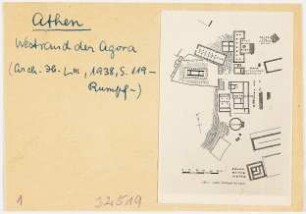 Athen: Westrand der Agora, Grundriss (Diakartei)