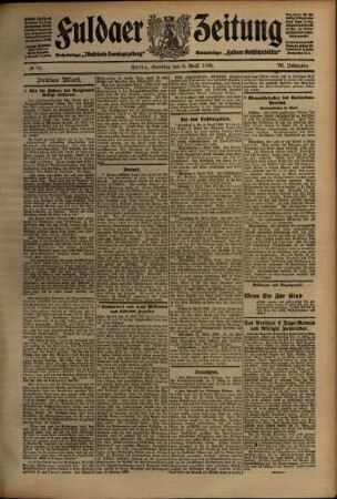 Dritte Ausgabe vom Samstag, den 03. April 1909.