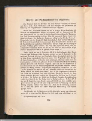Abwehr- und Rückzugskämpfe des Regiments