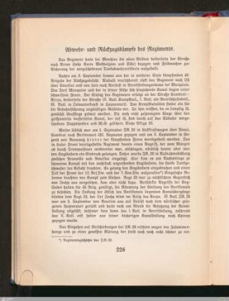 Abwehr- und Rückzugskämpfe des Regiments