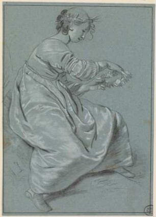 Sitzende Frau