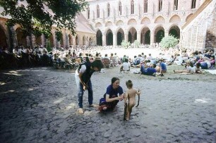 Chorin. Kloster Chorin. Veranstaltung im Klosterhof