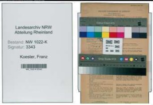 Entnazifizierung Franz Koester , geb. 13.04.1892 (Postbeamter)