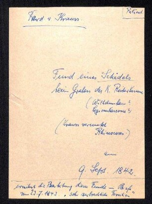 Brief von Ferdinand Krauss