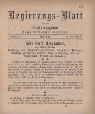 Nr. 16 : 18. April 1868