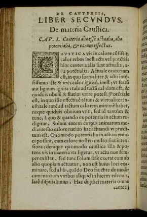 Liber Secundus. De materia Caustica.