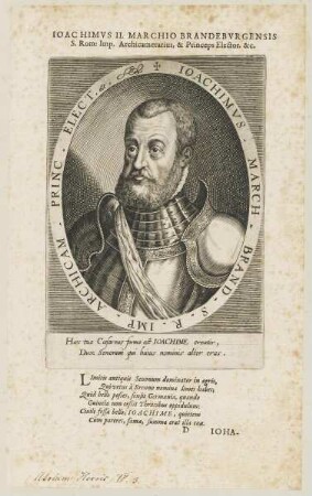 Bildnis Ioachimvs II., Marchio Brandenbvrgensis Princeps Elector