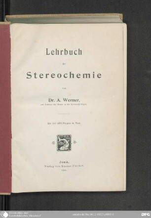 Lehrbuch der Stereochemie