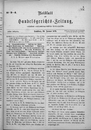 No. 2-4. 23. Januar 1875