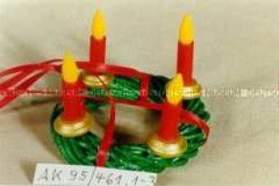 Seiffener Christbaumschmuck: 3 Adventskränze