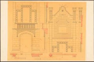 Landhaus: Details des Mittelbaus