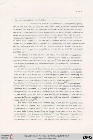 VI. Zur Sprachgeschichte der Funktion