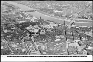 Dresden, Altmarkt, Zwinger, Theaterplatz, Blick gegen die Neustadt, Luftbild