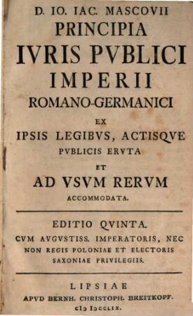 Principia Iuris publici Imperii Romano-germanici