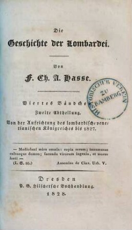 Die Geschichte der Lombardei, 4,2. Von der Aufrichtung des lombardisch-venetianischen Königreiches bis 1827