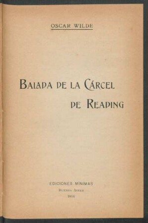 Balada de la cárcel de Reading