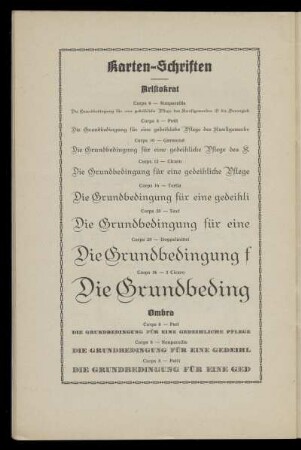 Karten-Schriften