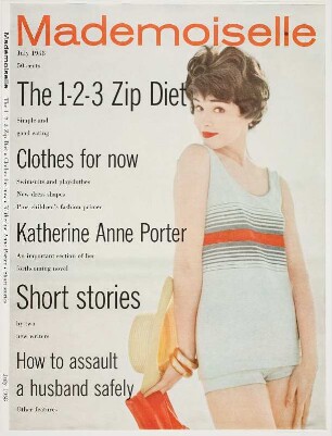 Modeaufnahme, Modell Sondra Peterson, Tearsheet, Cover (Mademoiselle)