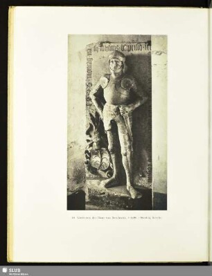 18. Grabstein des Hans von Beschwitz, † 1496 / Strehla, Kirche